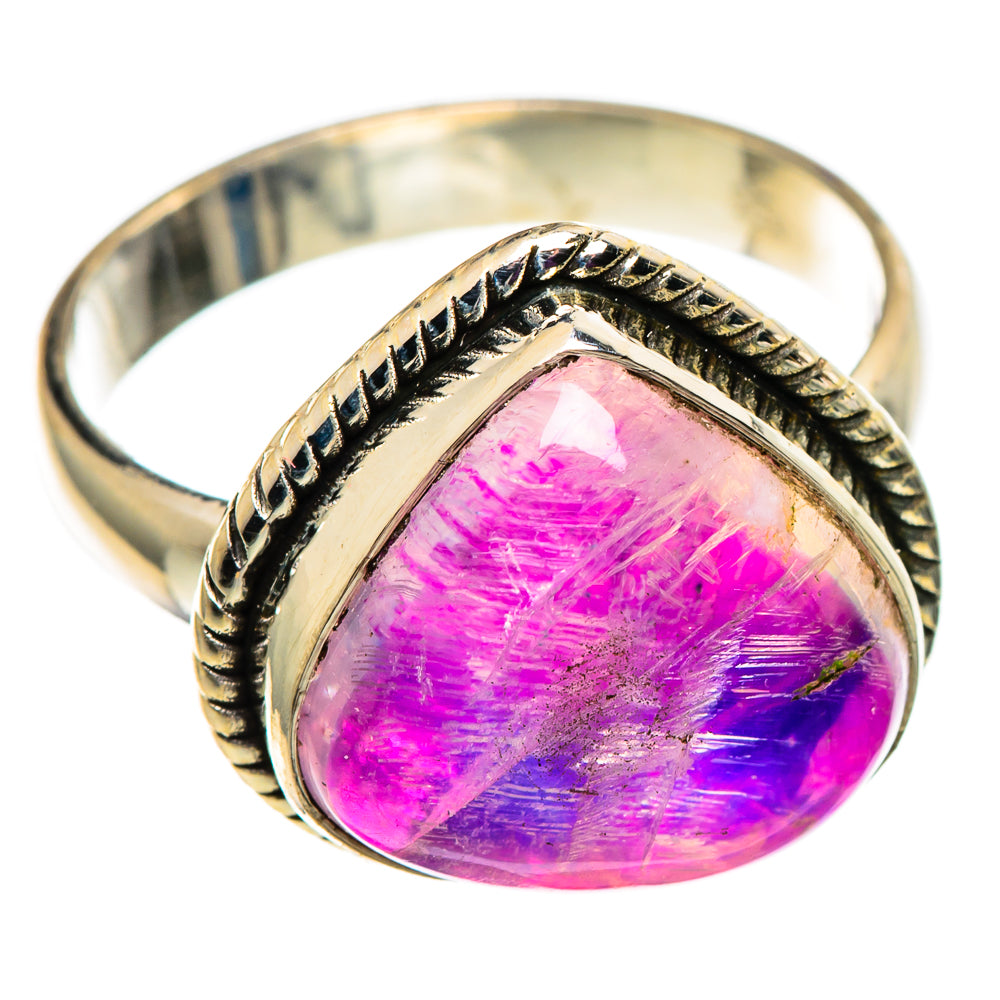 Pink Moonstone Rings handcrafted by Ana Silver Co - RING100872