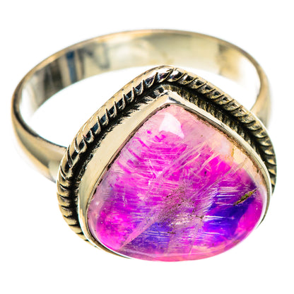 Pink Moonstone Rings handcrafted by Ana Silver Co - RING100872