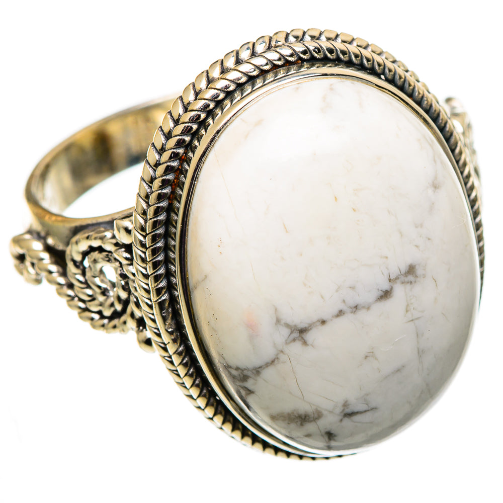 Howlite Rings handcrafted by Ana Silver Co - RING100883 - Photo 2