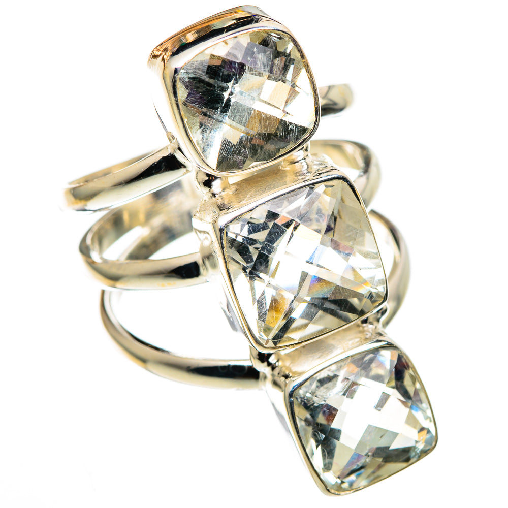 Green Amethyst Rings handcrafted by Ana Silver Co - RING100891