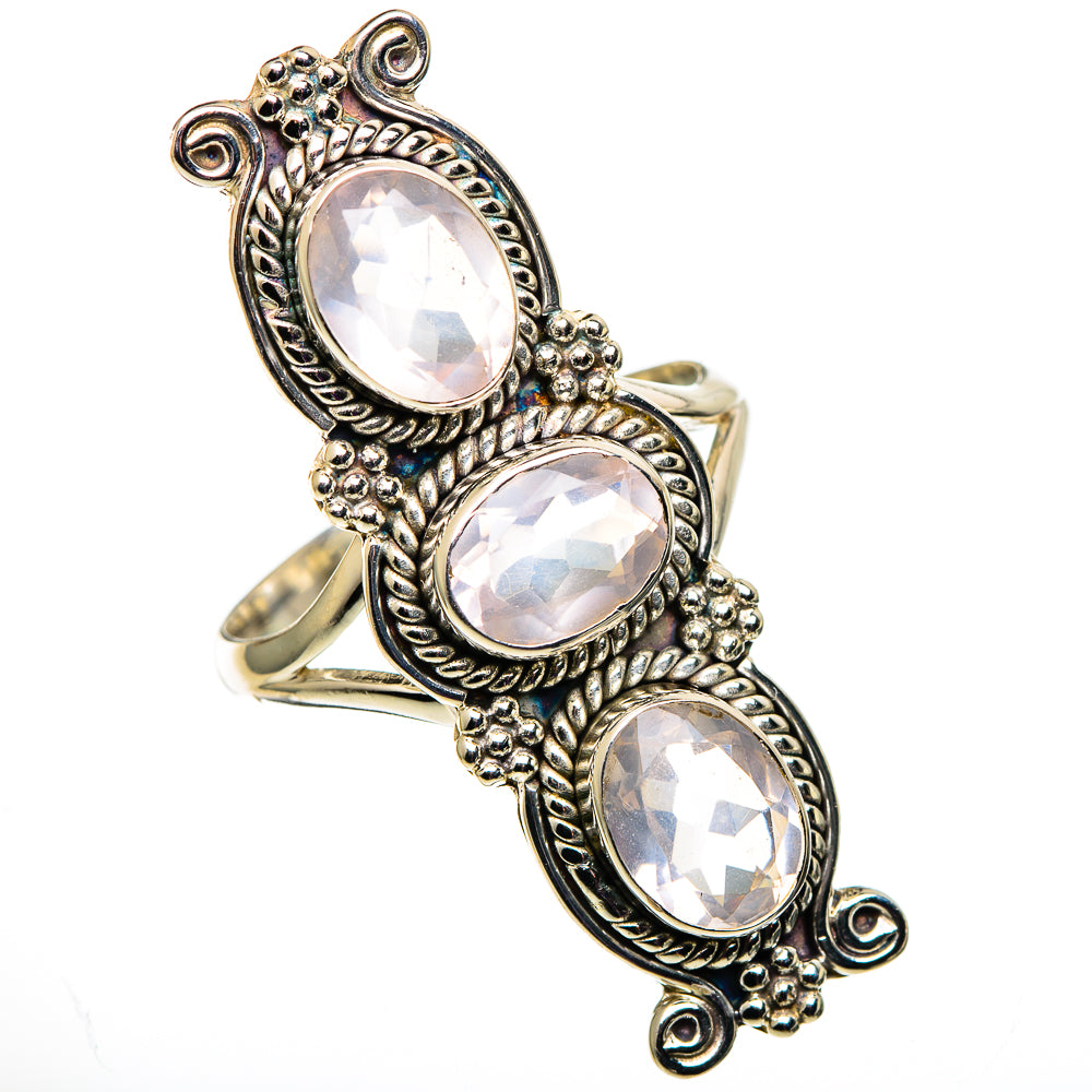 Rose Quartz Rings handcrafted by Ana Silver Co - RING100893 - Photo 2