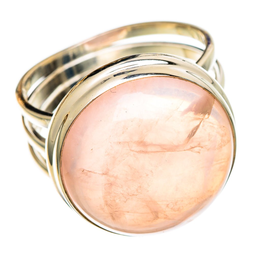 Rose Quartz Rings handcrafted by Ana Silver Co - RING100894