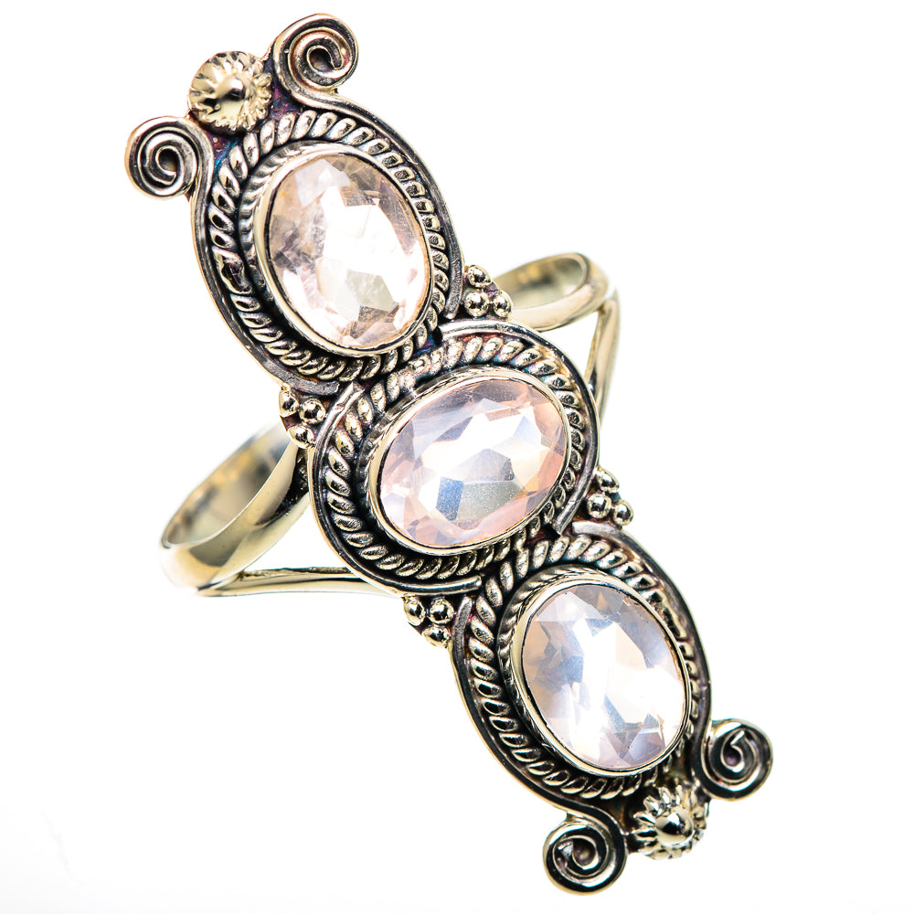 Rose Quartz Rings handcrafted by Ana Silver Co - RING100897 - Photo 2