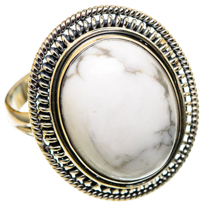 Howlite Rings handcrafted by Ana Silver Co - RING100900 - Photo 2