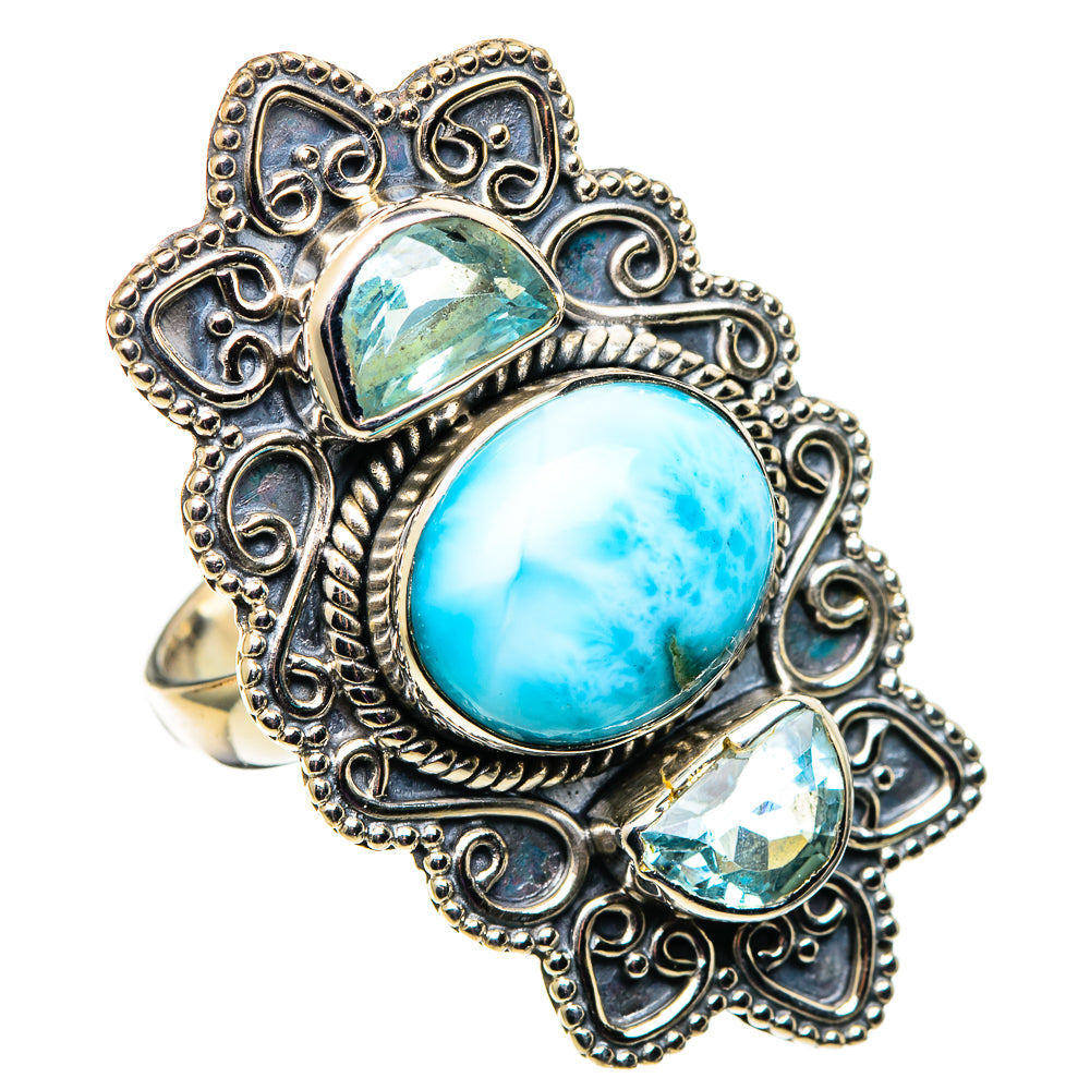 Larimar Rings handcrafted by Ana Silver Co - RING100906