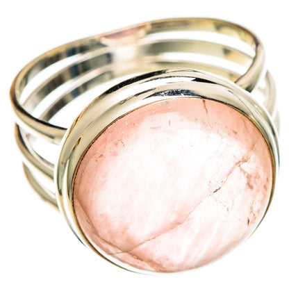 Rose Quartz Rings handcrafted by Ana Silver Co - RING100908