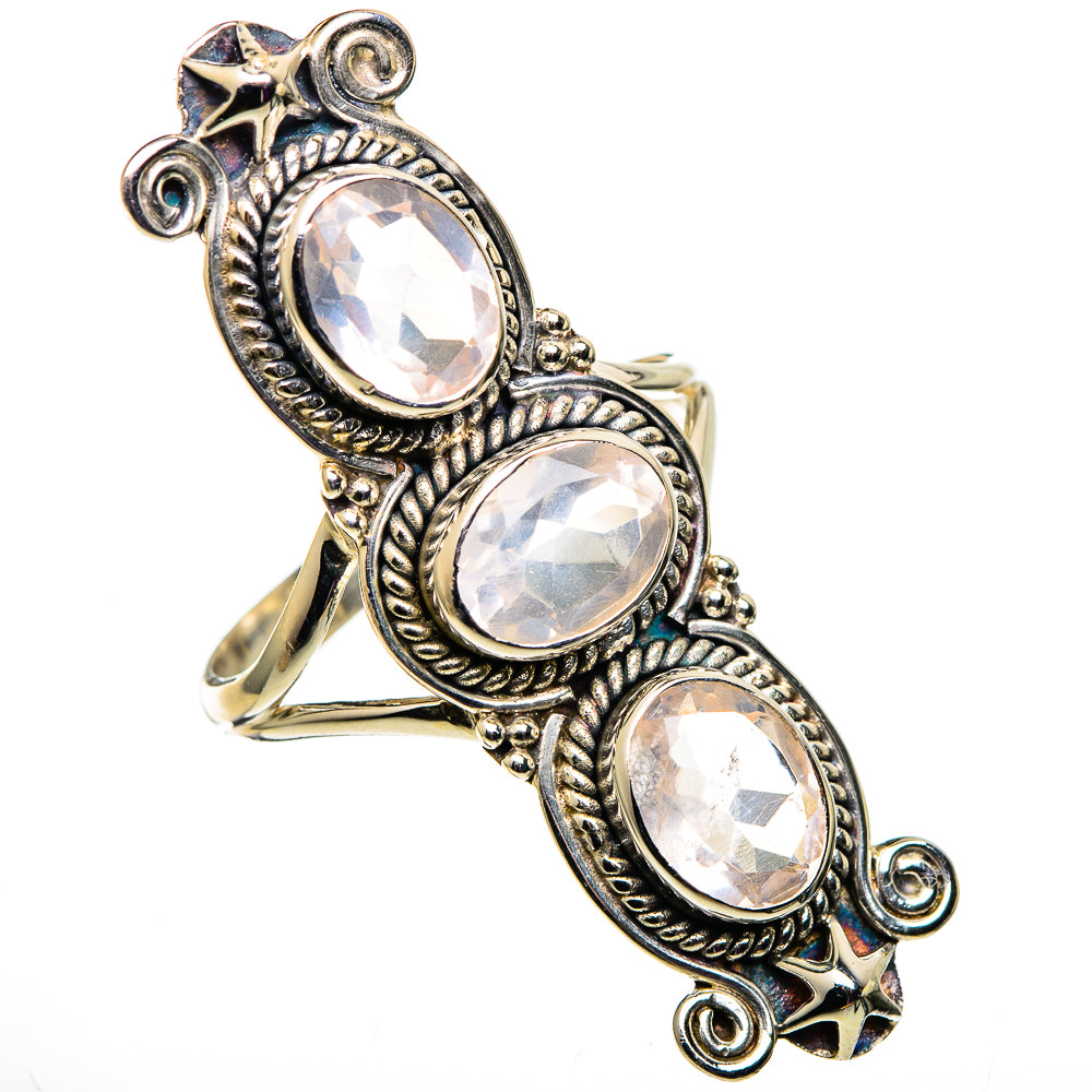 Rose Quartz Rings handcrafted by Ana Silver Co - RING100929