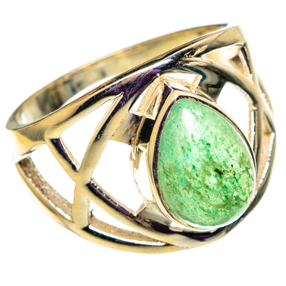 Green Aventurine Rings handcrafted by Ana Silver Co - RING100937