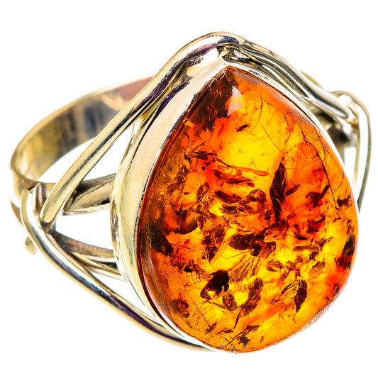 Baltic Amber Rings handcrafted by Ana Silver Co - RING100947