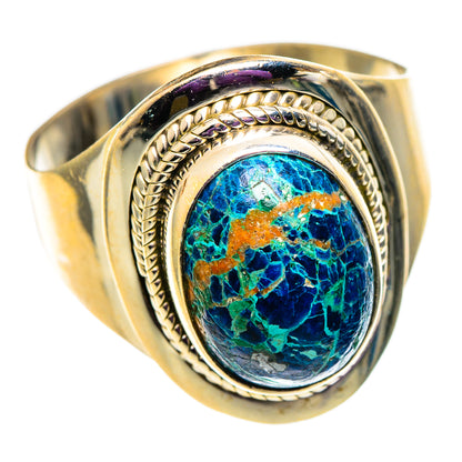 Azurite Malachite Rings handcrafted by Ana Silver Co - RING100967 - Photo 2