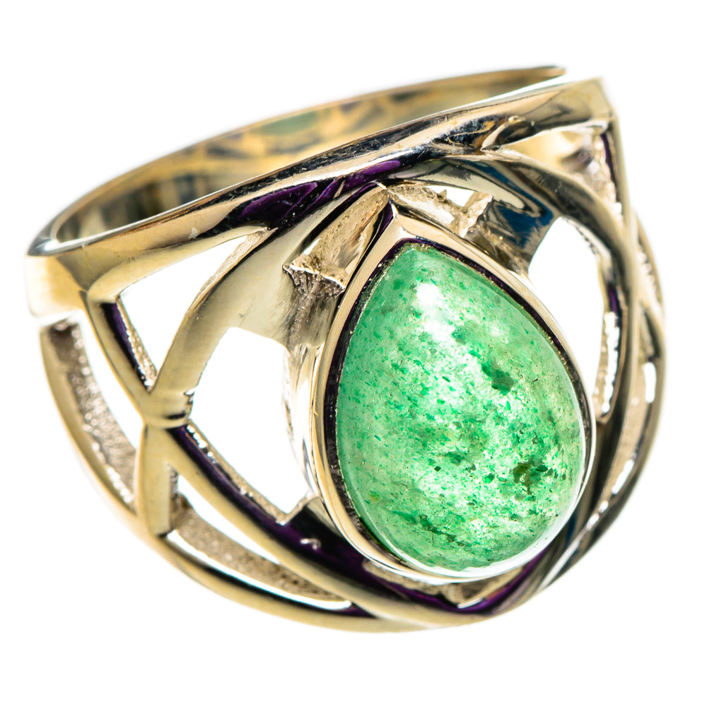 Green Aventurine Rings handcrafted by Ana Silver Co - RING100970