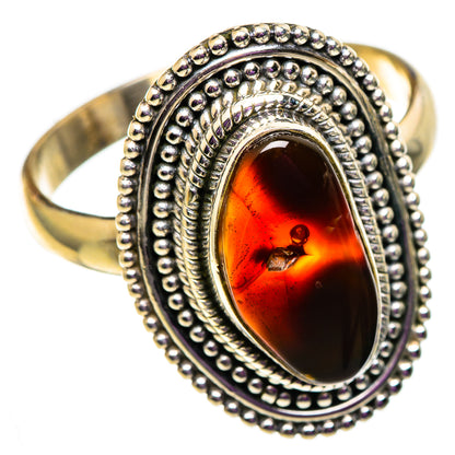 Mexican Fire Agate Rings handcrafted by Ana Silver Co - RING100998 - Photo 2