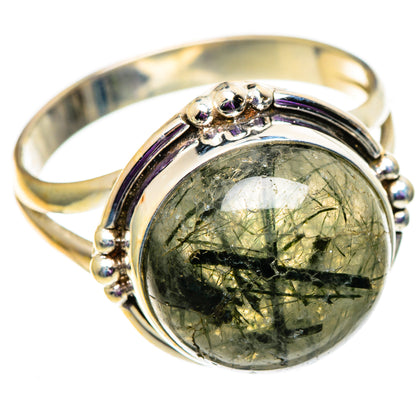 Tourmalinated Quartz Rings handcrafted by Ana Silver Co - RING101012 - Photo 2
