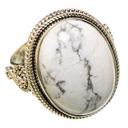 Howlite Rings handcrafted by Ana Silver Co - RING101046 - Photo 2