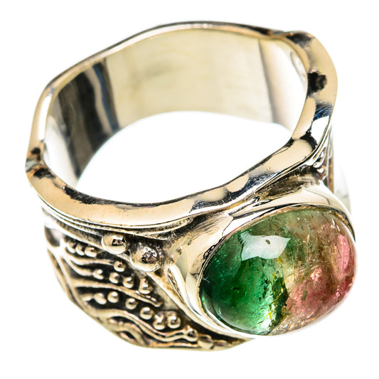 Watermelon Tourmaline Rings handcrafted by Ana Silver Co - RING101048
