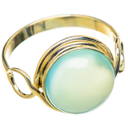 Aqua Chalcedony Rings handcrafted by Ana Silver Co - RING101053