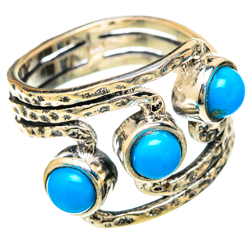Sleeping Beauty Turquoise Rings handcrafted by Ana Silver Co - RING101055