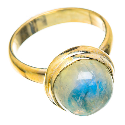 Rainbow Moonstone Rings handcrafted by Ana Silver Co - RING101057 - Photo 2