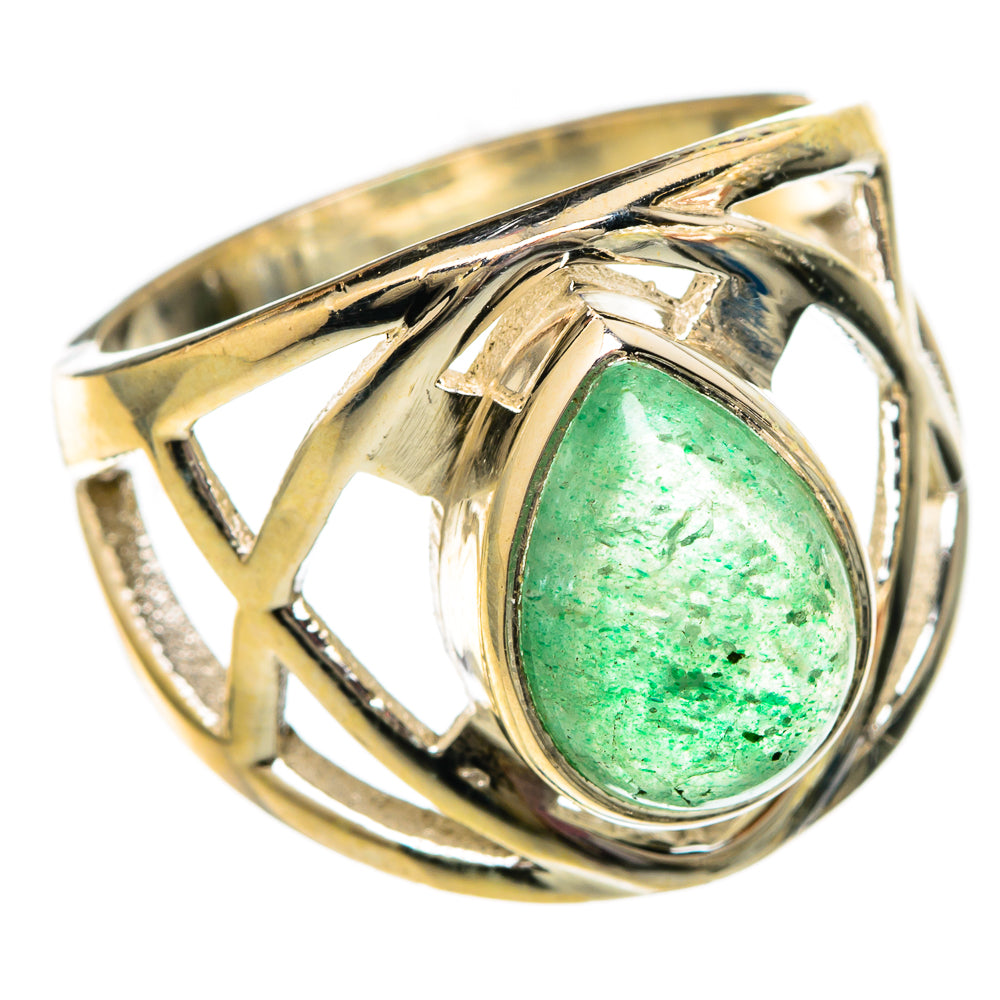 Green Aventurine Rings handcrafted by Ana Silver Co - RING101058