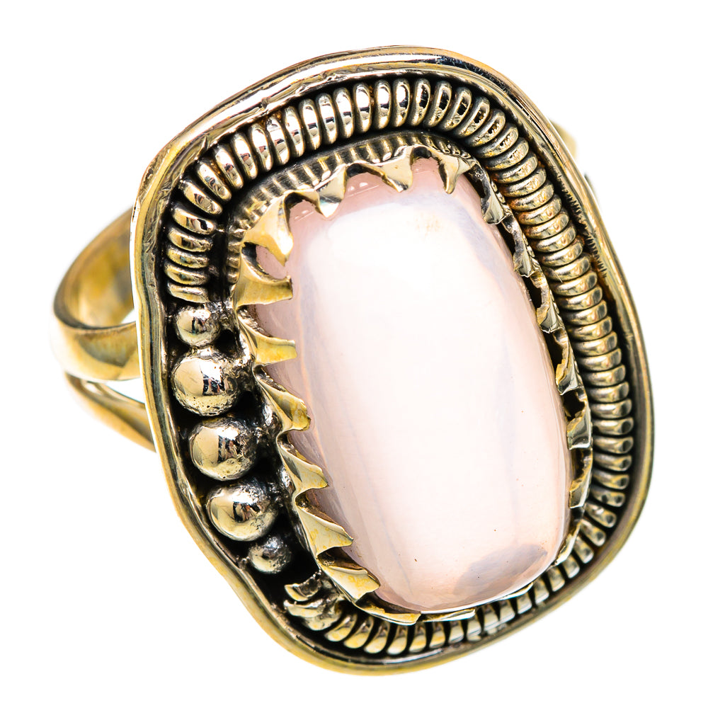 Rose Quartz Rings handcrafted by Ana Silver Co - RING101066