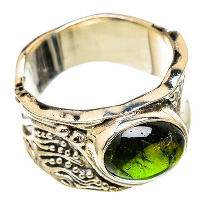 Green Tourmaline Rings handcrafted by Ana Silver Co - RING101087 - Photo 2