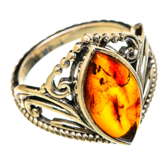 Baltic Amber Rings handcrafted by Ana Silver Co - RING101091