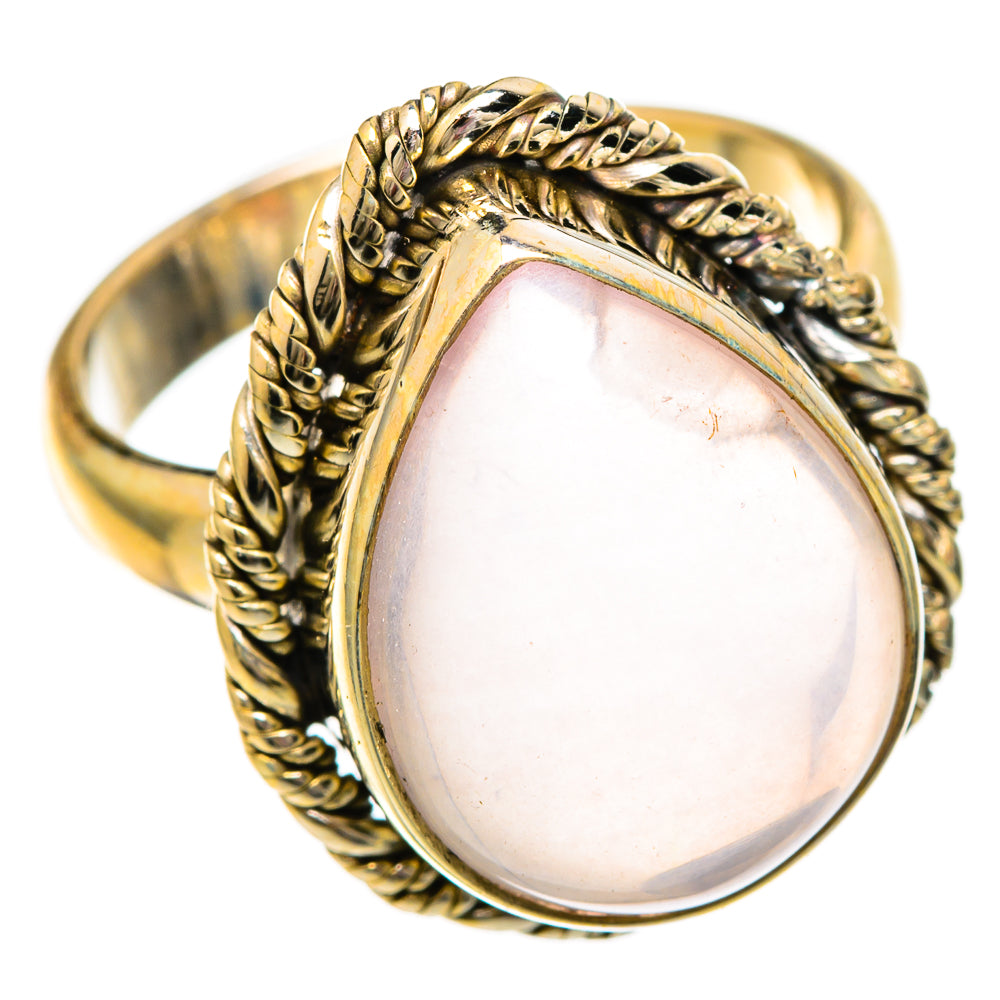 Rose Quartz Rings handcrafted by Ana Silver Co - RING101094