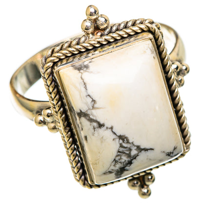Howlite Rings handcrafted by Ana Silver Co - RING101101