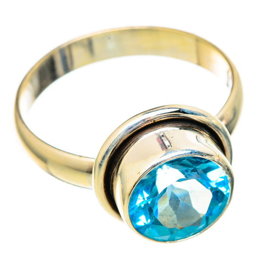Blue Topaz Rings handcrafted by Ana Silver Co - RING101108