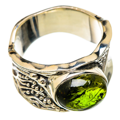 Green Tourmaline Rings handcrafted by Ana Silver Co - RING101132