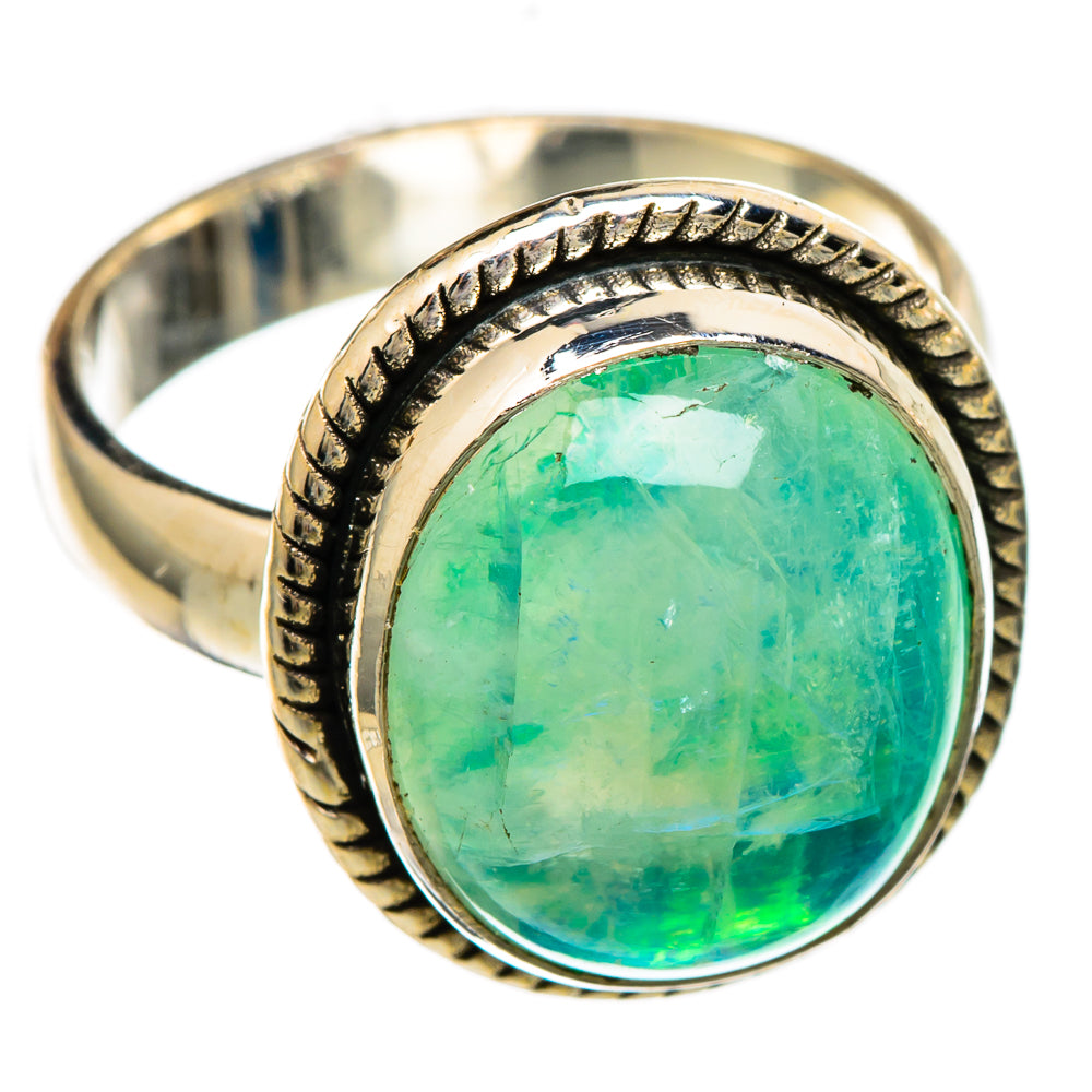 Green Moonstone Rings handcrafted by Ana Silver Co - RING101133