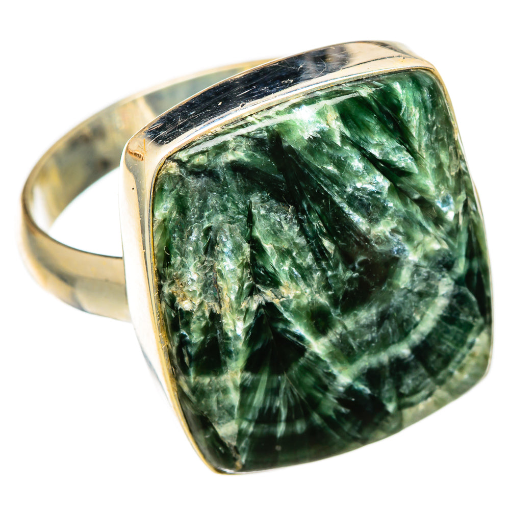 Seraphinite Rings handcrafted by Ana Silver Co - RING101163 - Photo 2