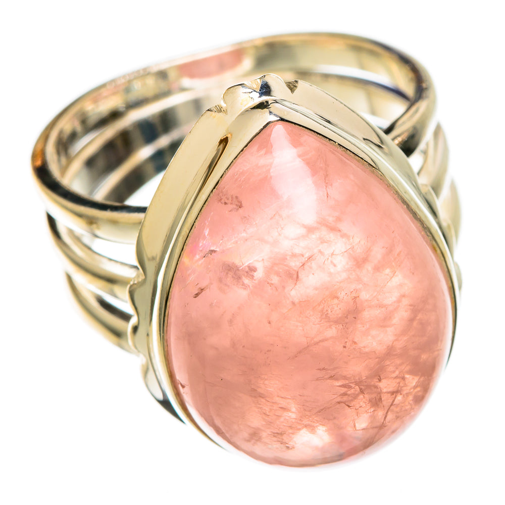 Rose Quartz Rings handcrafted by Ana Silver Co - RING101166