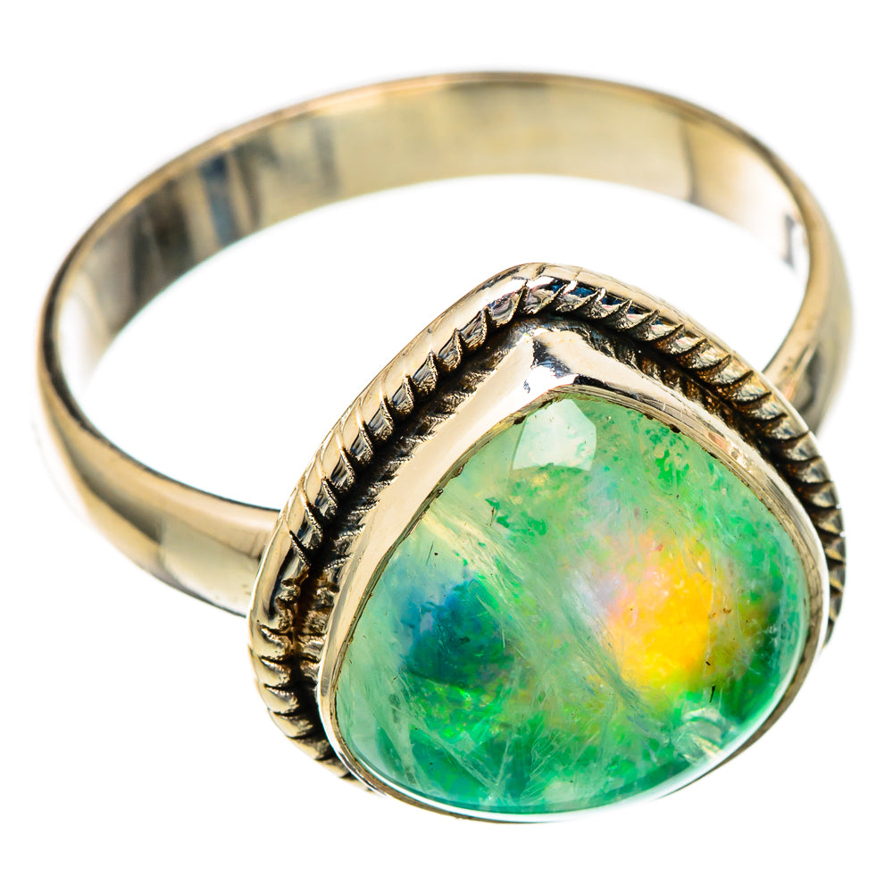 Green Moonstone Rings handcrafted by Ana Silver Co - RING101191