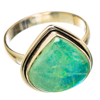 Green Moonstone Rings handcrafted by Ana Silver Co - RING101193
