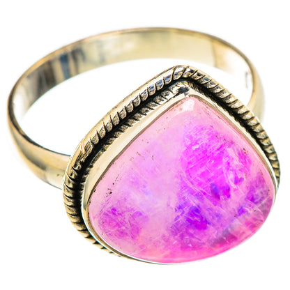Pink Moonstone Rings handcrafted by Ana Silver Co - RING101206