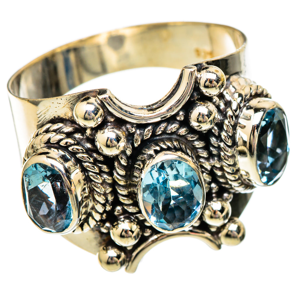 Blue Topaz Rings handcrafted by Ana Silver Co - RING101215 - Photo 2