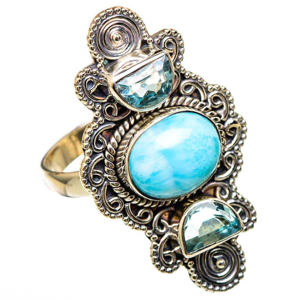 Larimar Rings handcrafted by Ana Silver Co - RING101233