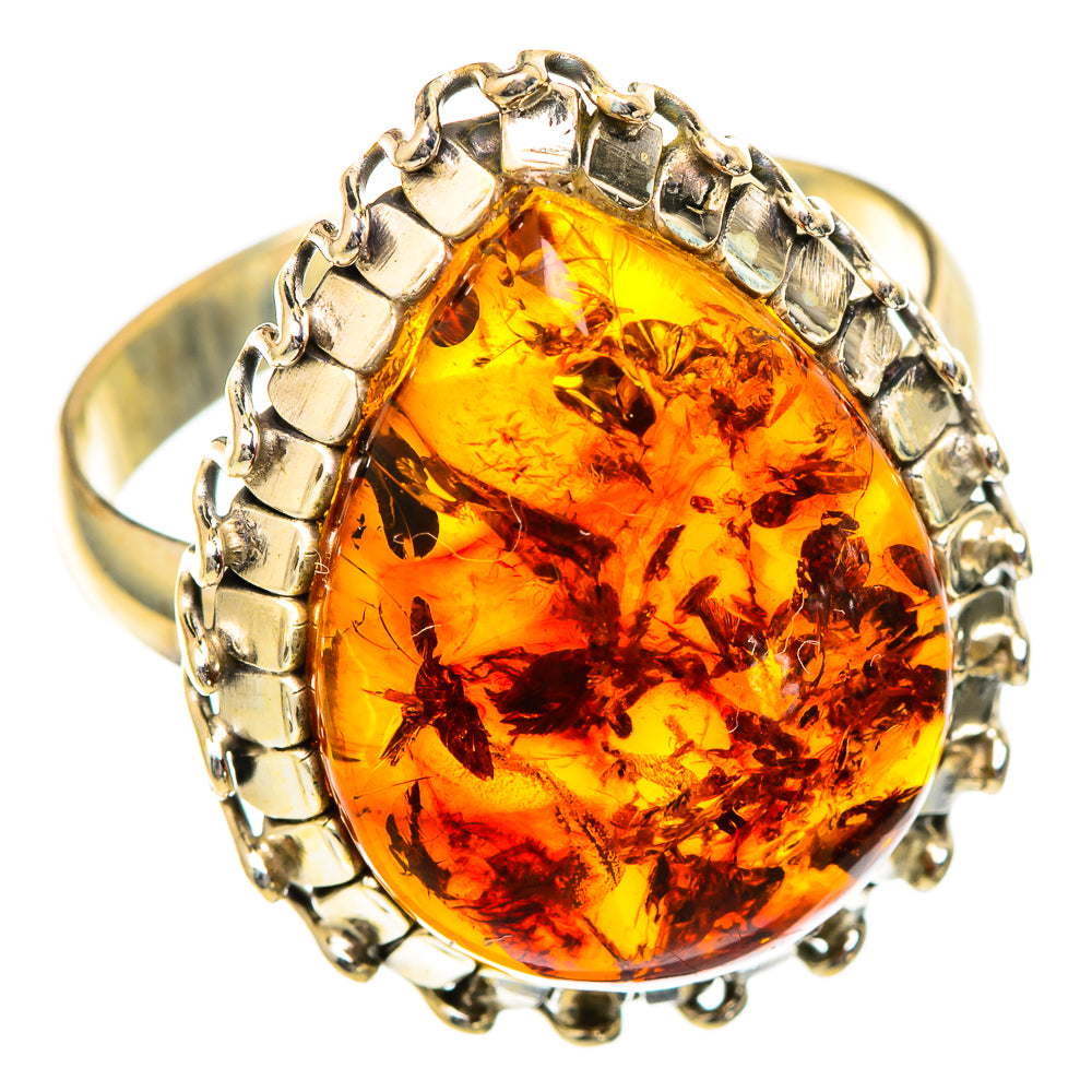 Baltic Amber Rings handcrafted by Ana Silver Co - RING101242 - Photo 2
