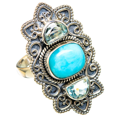 Larimar Rings handcrafted by Ana Silver Co - RING101259