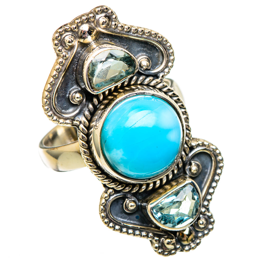 Larimar Rings handcrafted by Ana Silver Co - RING101260