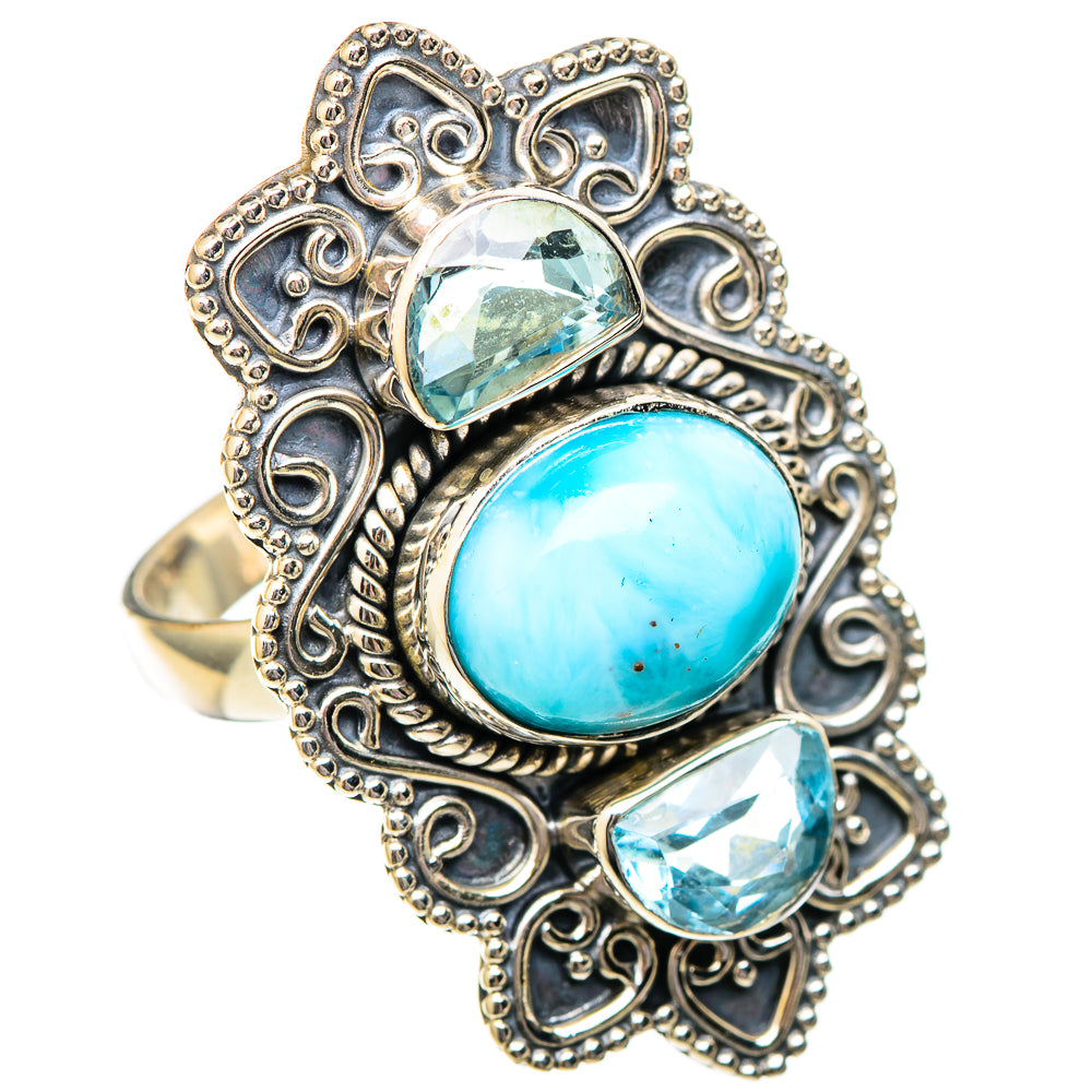 Larimar Rings handcrafted by Ana Silver Co - RING101279