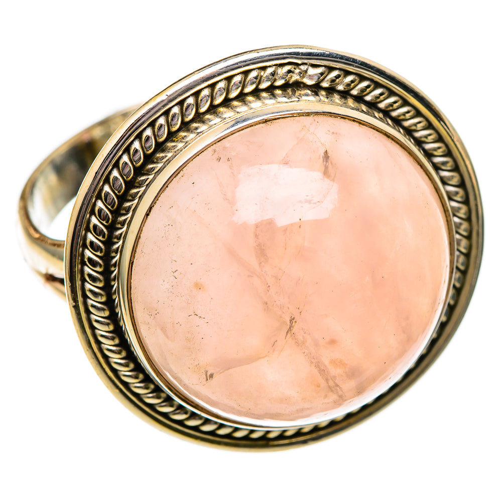 Rose Quartz Rings handcrafted by Ana Silver Co - RING101285