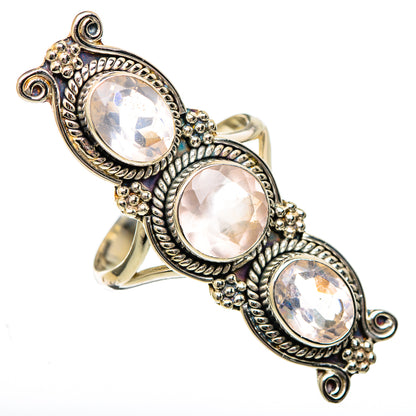Rose Quartz Rings handcrafted by Ana Silver Co - RING101286 - Photo 2