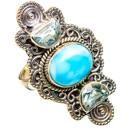Larimar Rings handcrafted by Ana Silver Co - RING101293
