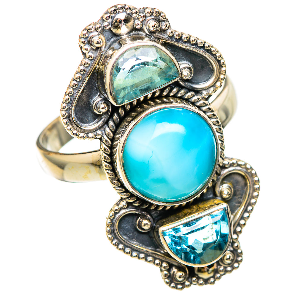 Larimar Rings handcrafted by Ana Silver Co - RING101295