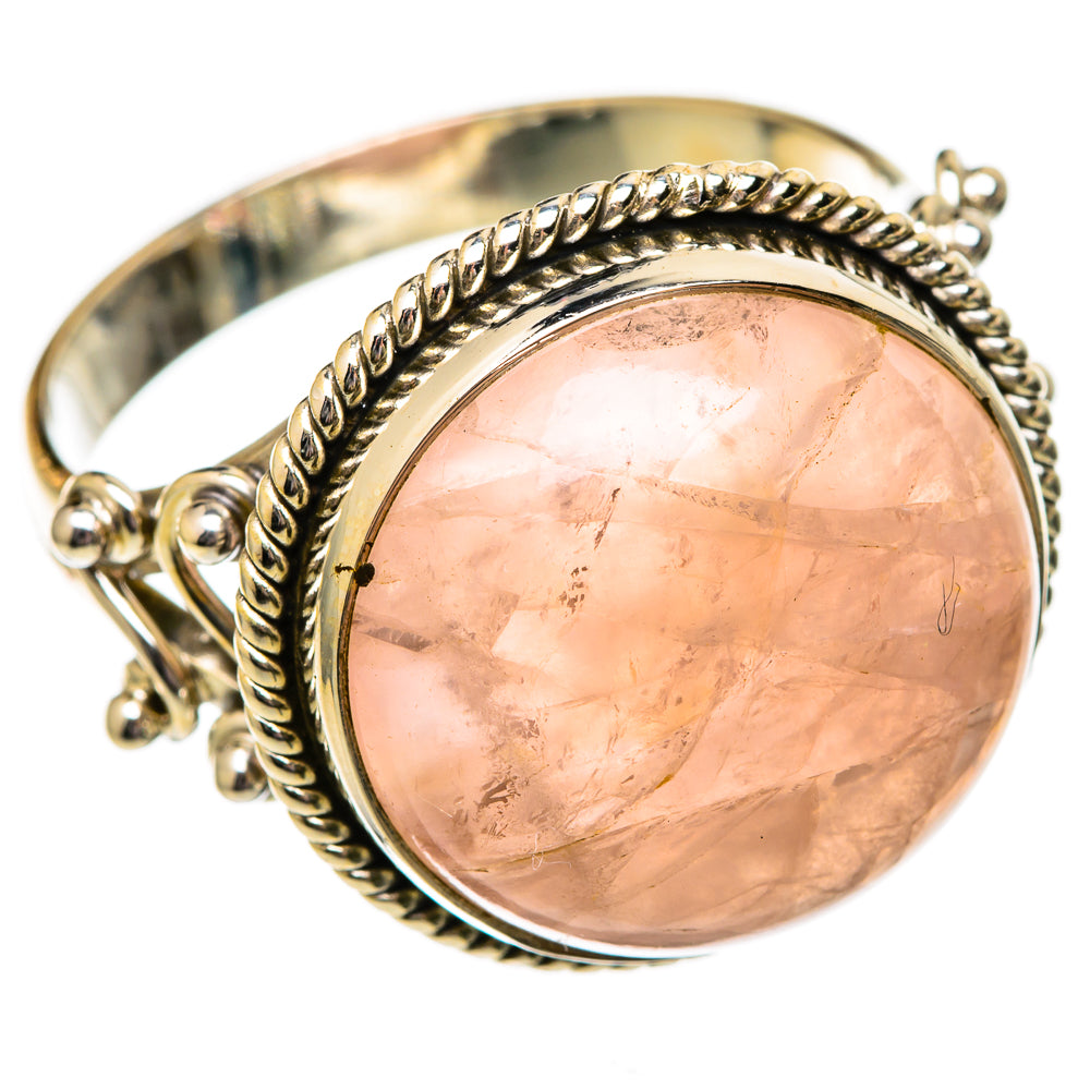 Rose Quartz Rings handcrafted by Ana Silver Co - RING101298