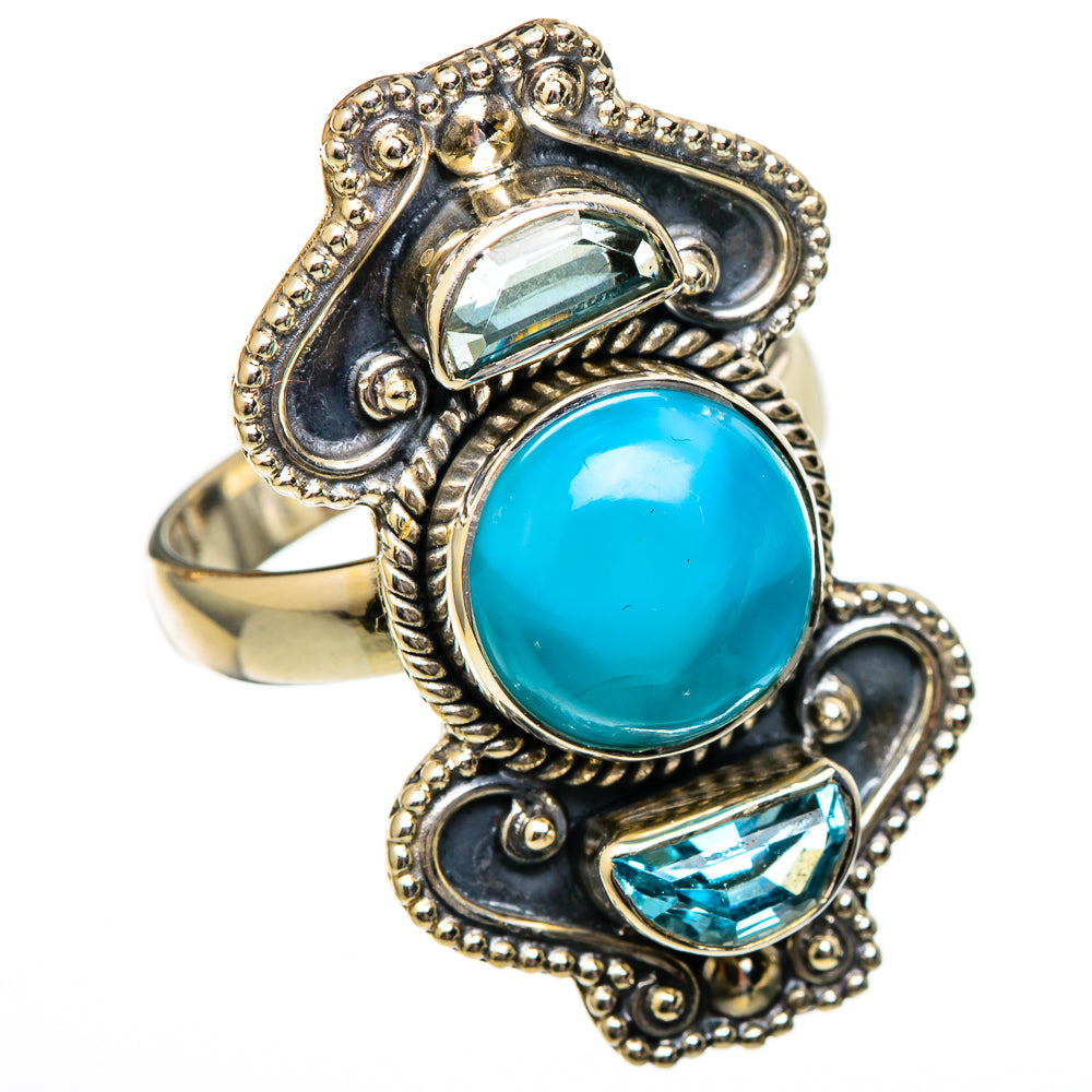 Larimar Rings handcrafted by Ana Silver Co - RING101307
