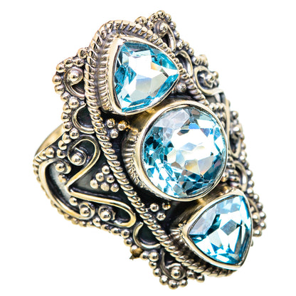 Blue Topaz Rings handcrafted by Ana Silver Co - RING101314