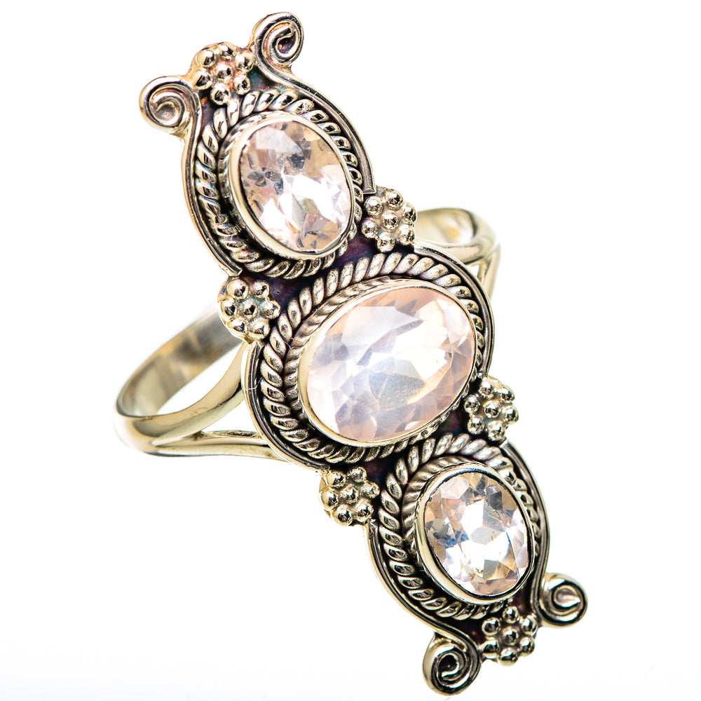Rose Quartz Rings handcrafted by Ana Silver Co - RING101318 - Photo 2